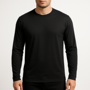 Camiseta Manga Longa Uv Com Elastano Personalizada Preto (ia)