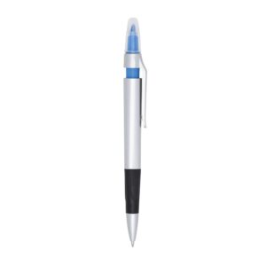 Caneta Plástica Marca Texto 15x2cm Personalizada Azul | Personalizado com Logo | Personizi