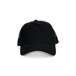 Boné Poliéster Aba Curva com Tela Personalizado Preto | Personalizado com Logo | Personizi