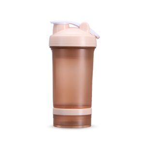 Coqueteleira Plástica 500ml Personalizado Bege | Personalizado com Logo | Personizi