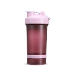 Coqueteleira Plástica 500ml Personalizado Rosa | Personalizado com Logo | Personizi