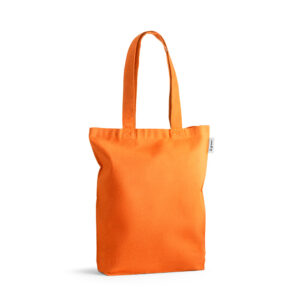 Sacos de Compras Algodão 38x40cm Personalizado Laranja | Personalizado com Logo | Personizi