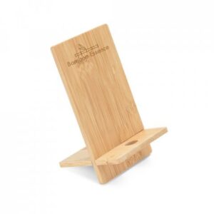 Suporte para celular em bambu Personalizado Madeira | Personalizado com Logo | Personizi