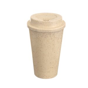 Copo Fibra de Trigo 470ml Personalizado Bege | Personalizado com Logo | Personizi
