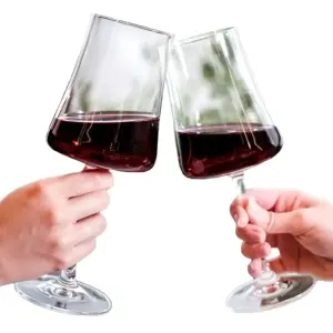 Taças Cristal Vinho 460ml Linha Xtra Titânio Personalizada Transparente | Personalizado com Logo | Personizi