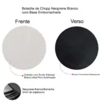Porta Copo Bolacha de Chopp Neoprene 9x9cm Personalizado | Personalizado com Logo | Personizi