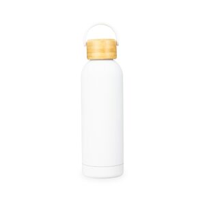 Garrafa Térmica 500ml Personalizada Branco | Personalizado com Logo | Personizi