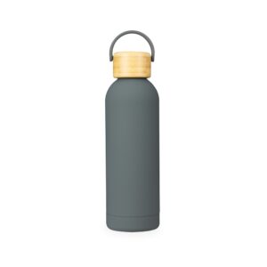 Garrafa Térmica 500ml Personalizada Cinza | Personalizado com Logo | Personizi