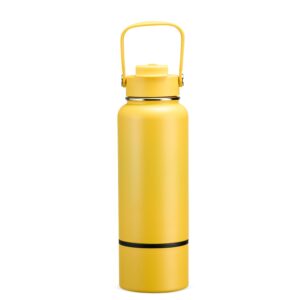 Garrafa Térmica 800ml Personalizada Amarelo | Personalizado com Logo | Personizi