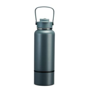 Garrafa Térmica 800ml Personalizada Cinza | Personalizado com Logo | Personizi