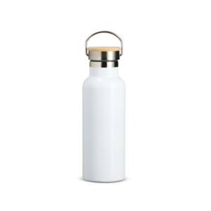 Garrafa Térmica Inox 500ml Mod.04 Personalizada Branco | Personalizado com Logo | Personizi