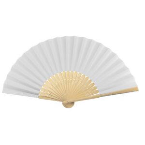 Leque Plástico 21x3cm Personalizado Branco | Personalizado com Logo | Personizi