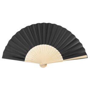 Leque Plástico 21x3cm Personalizado Preto | Personalizado com Logo | Personizi