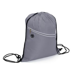 Mochila Saco Poliéster Personalizada Mod.3 Cinza | Personalizado com Logo | Personizi