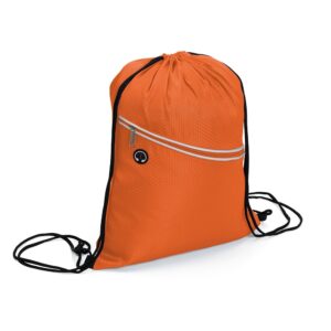 Mochila Saco Poliéster Personalizada Mod.3 Laranja | Personalizado com Logo | Personizi