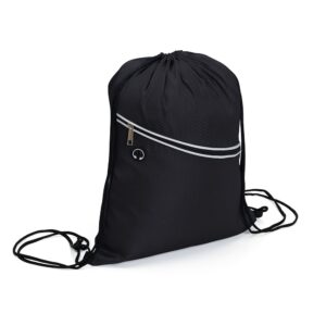 Mochila Saco Poliéster Personalizada Mod.3 Preto | Personalizado com Logo | Personizi