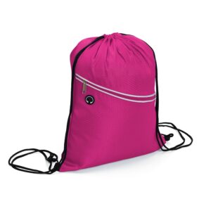 Mochila Saco Poliéster Personalizada Mod.3 Rosa | Personalizado com Logo | Personizi