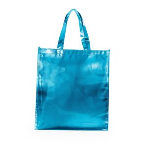 Sacola TNT Metalizado 45x40cm Personalizada Azul Claro | Personalizado com Logo | Personizi