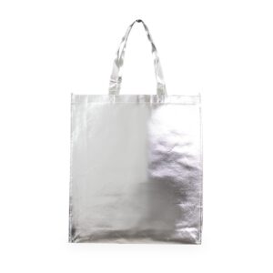 Sacola TNT Metalizado 45x40cm Personalizada prata | Personalizado com Logo | Personizi
