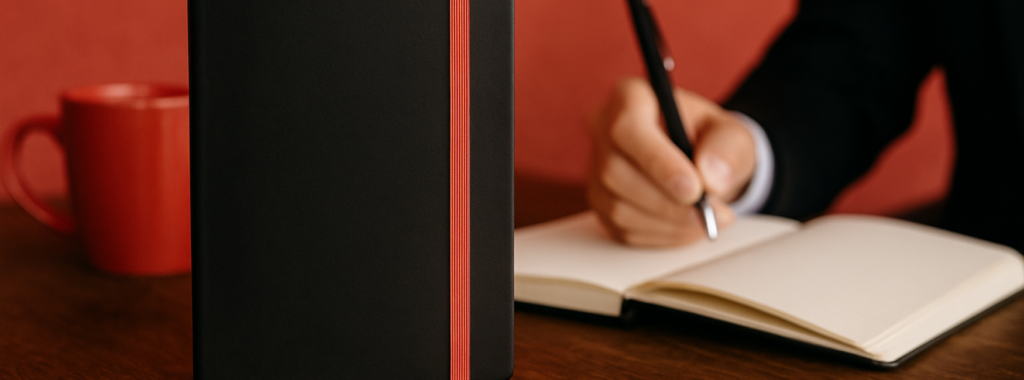 Moleskines personalizados como brindes corporativos premium.