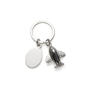 Chaveiro Metal Avião Personalizado prata | Personalizado com Logo | Personizi