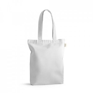 PRAGA. Sacola em algodão reciclado e poliéster reciclado 38x42cm Personalizada Branco | Personalizado com Logo | Personizi