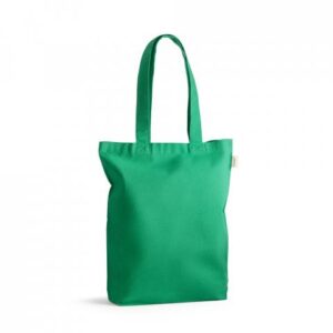 PRAGA. Sacola em algodão reciclado e poliéster reciclado 38x42cm Personalizada Verde | Personalizado com Logo | Personizi