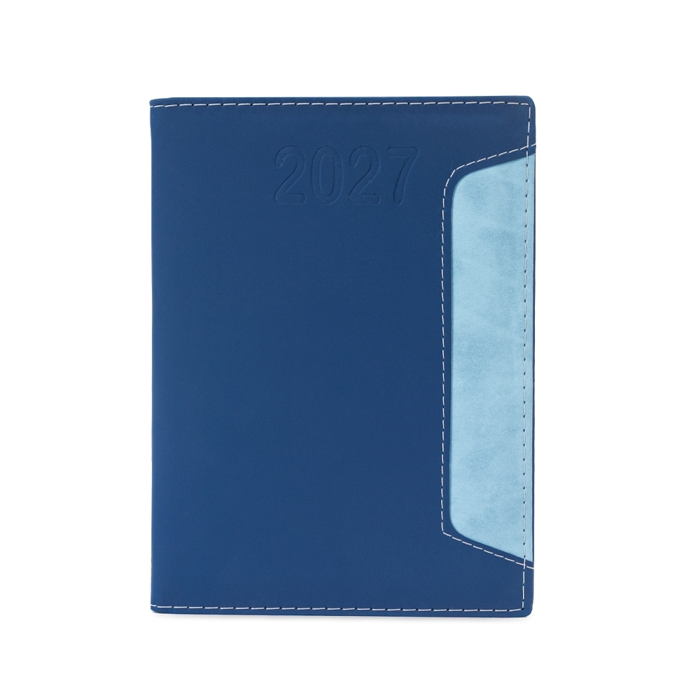 Agenda Diária 2027 20x15cm Personalizada Mod.2 Azul | Personalizado com Logo | Personizi