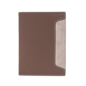 Agenda Diária 2027 20x15cm Personalizada Mod.2 Marrom | Personalizado com Logo | Personizi