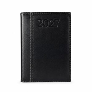 Agenda Diária 2027 20x15cm Personalizada Preto | Personalizado com Logo | Personizi