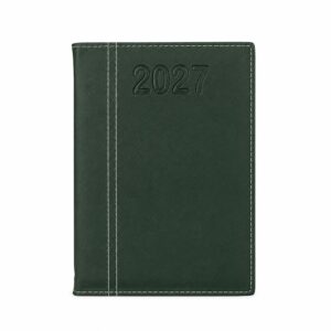 Agenda Diária 2027 20x15cm Personalizada Verde | Personalizado com Logo | Personizi