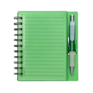 Bloco de anotações com caneta 16x15cm Personalizada Verde | Personalizado com Logo | Personizi