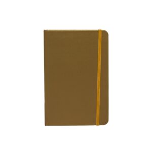 Caderneta Couchê 21x14cm Personalizado Dourado | Personalizado com Logo | Personizi