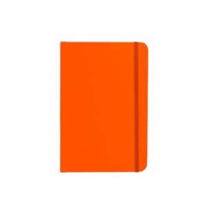 Caderneta Couchê 21x14cm Personalizado Laranja | Personalizado com Logo | Personizi