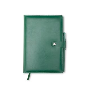 Caderneta Couro Sintético Com Caneta 21x15cm Personalizada Verde | Personalizado com Logo | Personizi