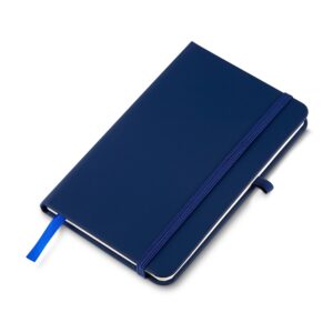 Caderneta Emborrachada com Porta Caneta 14x9cm Personalizada Azul Marinho | Personalizado com Logo | Personizi