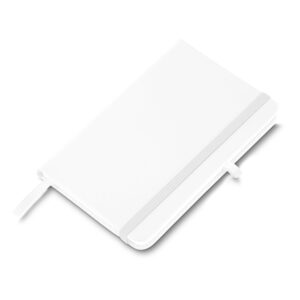 Caderneta Emborrachada com Porta Caneta 14x9cm Personalizada Branco | Personalizado com Logo | Personizi
