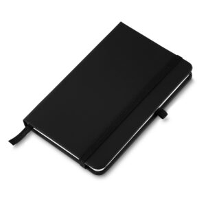 Caderneta Emborrachada com Porta Caneta 14x9cm Personalizada Preto | Personalizado com Logo | Personizi
