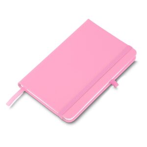 Caderneta Emborrachada com Porta Caneta 14x9cm Personalizada Rosa | Personalizado com Logo | Personizi