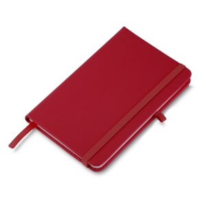 Caderneta Emborrachada com Porta Caneta 14x9cm Personalizada Vermelho Escuro | Personalizado com Logo | Personizi