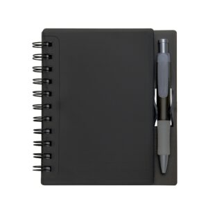 Bloco de anotações com caneta 16x15cm Personalizada Preto | Personalizado com Logo | Personizi