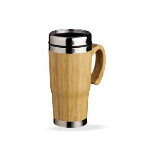 Caneca Bambu 450ml Personalizada Bege | Personalizado com Logo | Personizi