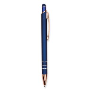 Caneta Metal Touch 14x1cm Personalizada Azul | Personalizado com Logo | Personizi