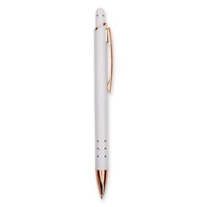 Caneta Metal Touch 14x1cm Personalizada Branco | Personalizado com Logo | Personizi