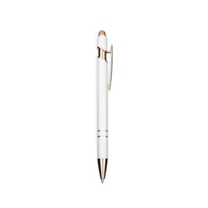 Caneta Metal Touch 14x2cm Personalizada Branco | Personalizado com Logo | Personizi