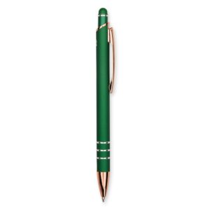 Caneta Metal Touch 14x1cm Personalizada Verde | Personalizado com Logo | Personizi