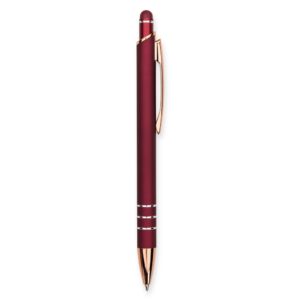 Caneta Metal Touch 14x1cm Personalizada Vinho | Personalizado com Logo | Personizi