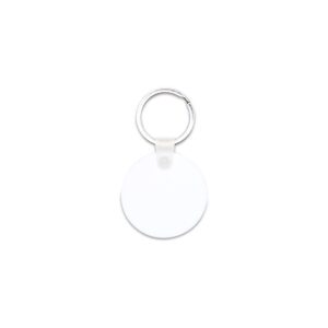 Chaveiro Acrílico Redondo Personalizado Branco | Personalizado com Logo | Personizi