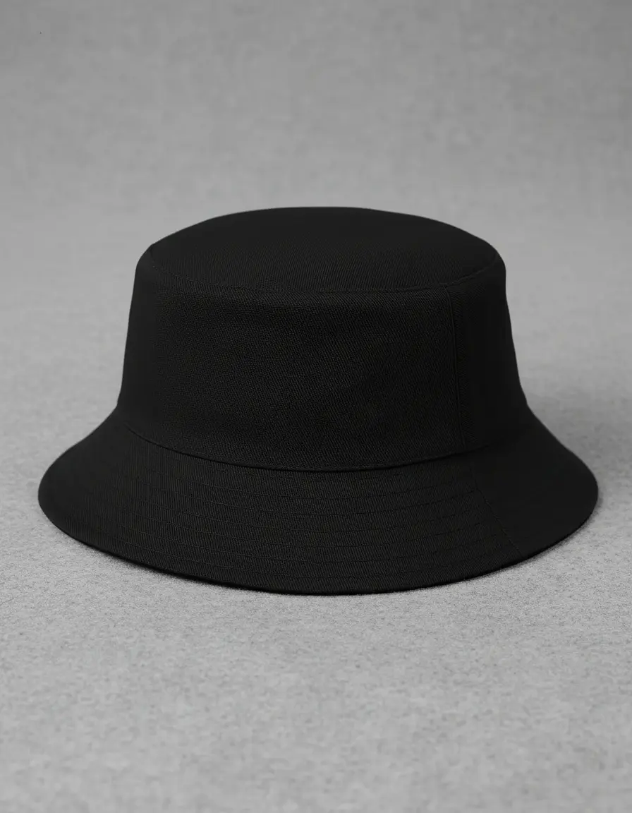 Chapéu Bucket Feminino Masculino Boné Praia Proteção Solar Preto | Personalizado com Logo | Personizi