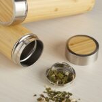 Garrafa Bambu Térmica com Infusor 500ml Personalizada | Personalizado com Logo | Personizi
